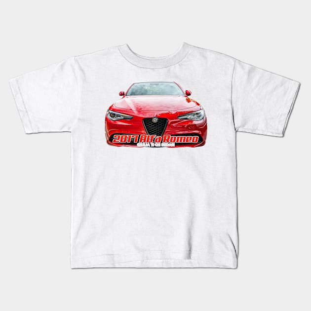 2017 Alfa Romeo Giulia Ti Q2 Sedan Kids T-Shirt by Gestalt Imagery